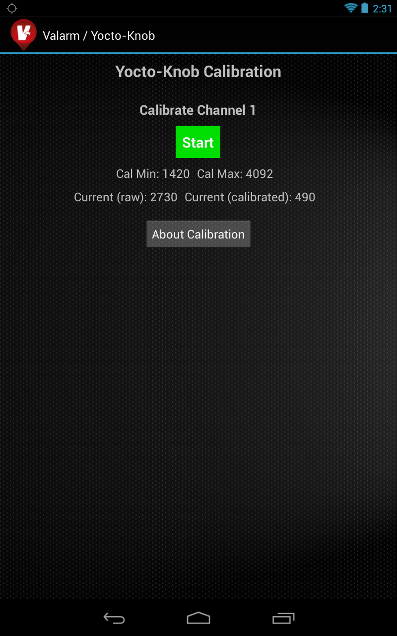 ValarmYoctoKnobCalibration