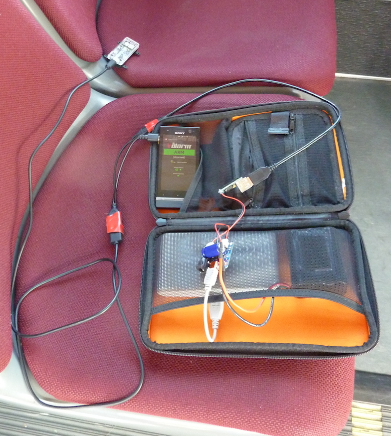 Valarm Air Quality VOC Sensor Deployed on Public Transit Los Angeles California Bus Deployment Unit With App and Android Phone
