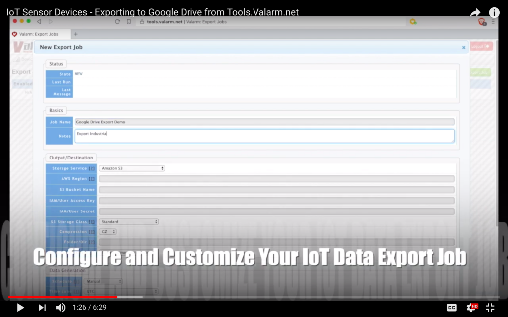 Tools.Valarm.net – Exporting IoT Sensor Data To Google Drive – Video ...